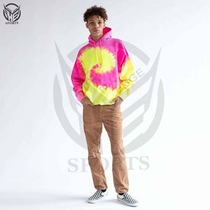 Nouveau design hiver Tie Dye sweat à capuche pour hommes 100% coton polaire bas quantité minimale de commande prix usine matériau confortable - Product Image 2