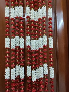 Mogra artificial y cuentas de flores de rosas rojas guirnaldas colgantes de pared para todos los festivales y decoración de ocasiones especiales - Product Image 4