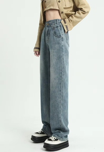 La mejor venta de pantalones vaqueros anchos suaves para mujer, pantalones largos de cintura alta, Pantalones anchos al por mayor, ropa informal, pantalones Cargo para mujer - Product Image 4