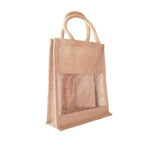 Sac fourre-tout en Jute naturel écologique avec Logo personnalisé, sac de bouteille de vin en jute, sacs de transport pour le vin - Product Image 5