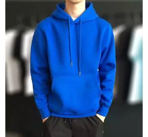 Chaqueta de punto de poliéster/algodón con bolsillos, logotipo personalizado, unisex, corte regular, forrada, estilo urbano, sudadera con capucha y cremallera completa para invierno - Product Image 6