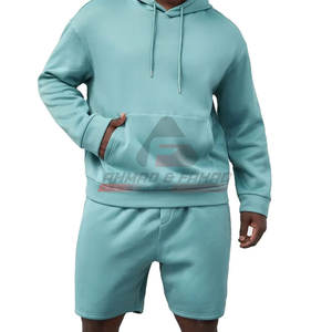 Precio al por mayor Hombres Sudaderas con capucha Conjunto corto Personalizado Logo Sudaderas con capucha Conjunto corto transpirable - Product Image 1