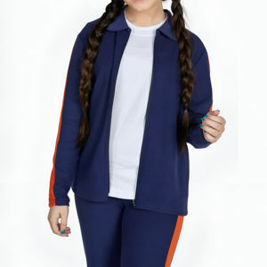 Conjunto Deportivo Escolar de Punto de Invierno de Alta Calidad para Niñas, Ropa Deportiva Informal, Opciones de Varios Colores Sólidos, Todas las Tallas Disponibles - Product Image 3