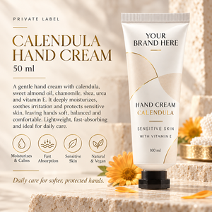Crème pour les mains à la calendula en marque propre 50 ml |   Soins hydratants pour peaux sensibles |   Fabricant OEM Espagne - Product Image 2