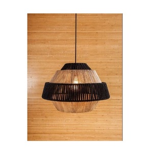 Lámparas Colgantes de Ratán Estilo Rústico Vintage, Lámpara Colgante Tejida a Mano para Sala de Estar, Comedor, E27 - Product Image 1
