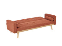Canapé-lit pliable gain de place capitonné convertible avec oreillers de soutien et structure en bois massif pour appartement