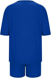 Ensembles de t-shirts et shorts 2 pièces pour femmes d'été personnalisés de haute qualité Ensembles courts légers 100% coton en gros - Product Image 4