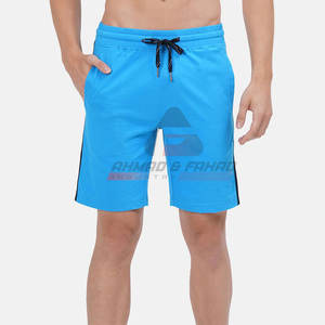 Fait sur mesure 100% coton hommes Shorts nouveau Style décontracté solide motif mi taille élastique disponible couleurs personnalisées fait Pakistan - Product Image 1