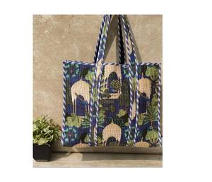 Super venta Vintage cuero Jhola bolso de mano alta calidad nuevo estampado algodón edredón abierto elegante bohemio para damas regalo perfecto - Product Image 1