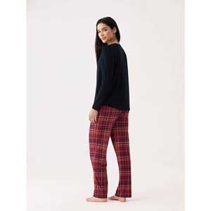 Ensemble de détente pour femme haut de gamme personnalisé, robe en bambou tricoté doux, taille élastique avec cordon de serrage, personnalisable XS, durable, ODM - Product Image 5