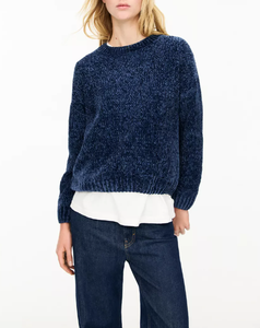 เสื้อสเวตเตอร์ผู้หญิงสีพื้นทรงปกติ สวมใส่สบาย ระบายอากาศได้ดี แห้งเร็ว คุณภาพสูง กำลังเป็นที่นิยมในปี 2025 รับผลิตแบบ OEM พร้อมสกรีนโลโก้ - Product Image 1