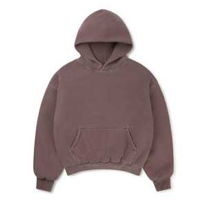 Sudadera con capucha de gran tamaño unisex con hombros caídos y logotipo personalizado 430 GSM de peso pesado French Terry 100% algodón Sudadera con capucha ecológica - Product Image 4