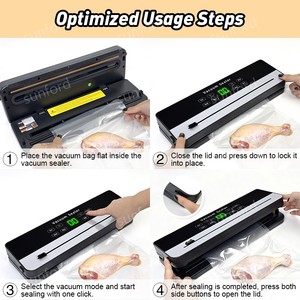 Máquina Selladora al Vacío Mejorada con Control de Temperatura de 60Kpa, Máquina Empacadora al Vacío de Cocina, Máquina Selladora Pequeña, Selladora de Alimentos al Vacío - Product Image 3