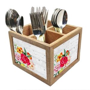 Soporte de descanso de cuchara de madera hecho a mano más vendido, la mejor calidad para cubiertos de cocina y soporte para servilletas con diseño impreso - Product Image 2
