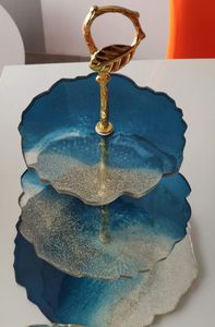 Soporte de pastel de resina con diseño de lava hecho a mano de la mejor calidad para boda y cumpleaños, soporte decorativo y Decoración de mesa - Product Image 4