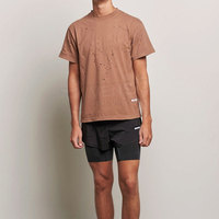T-shirt décontracté pour homme de haute qualité, effet vieilli, design personnalisé, vierge, 100% coton polyester 300g, coupe classique, manches courtes, séchage rapide