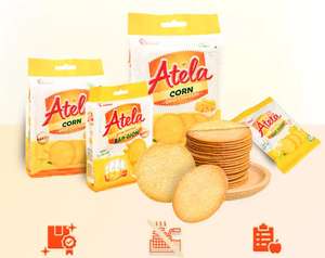 Craquelins de maïs croustillants Atela 228G Snack en gros Vietnam Factory - Product Image 1