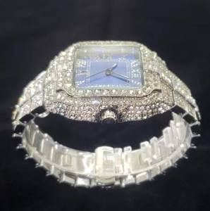 Relojes de Lujo Premium para Hombre con Esfera Cuadrada de Cuarzo, Estilo de Dibujos Animados, Gemas de Moissanita VVS Color D, Aspecto Elegante y Prestigioso, Calidad de Primera Categoría - Product Image 3