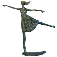 Figura de Aluminio Fundido de Mujer Desnuda Sentada sobre un Pilar, Escultura Sólida, Regalo Empresarial y Coleccionable, Pisapapeles, Escultura de Metal, Artes
