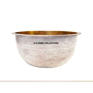 Bol à pédicure en cuivre design avantageux, forme arrondie décorative, bols à pédicure martelés design - Product Image 5