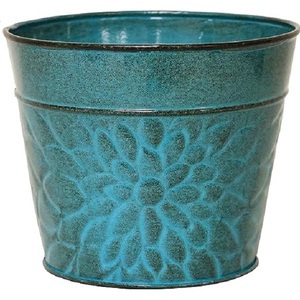 Florero de Metal hecho a mano de diseño propio en azul terminado Oficina Hogar Jardín Accesorios Sala de estar Maceta decorativa - Product Image 5