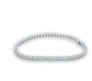 Pulsera de tenis de moissanita de Plata de Ley 925, pulsera de diamantes de lujo para hombre, joyería ostentosa de hip hop, regalo certificado GRA para él - Product Image 1