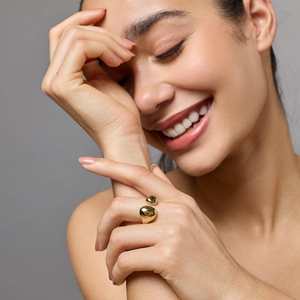 Gold-Plated Fashionable Wing Cluster <b>Ring</b> for Women's Islamic Gifts Invisible Setting - Product Image 2