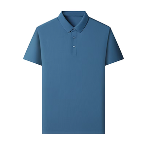 <b>High</b> Quality Wholesale Ice Silk Polo <b>Shirt</b> in Summer Loose <b>Collar</b> Short Sleeved <b>Men's</b> Polo <b>Shirts</b> Business Solid Color T-<b>shirt</b> - Product Image 4