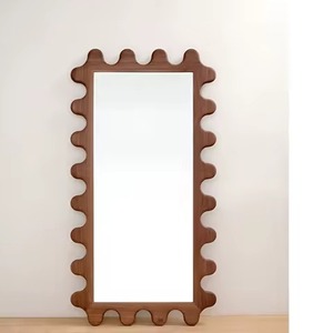 Espejo decorativo de pared de madera maciza, espejo de tocador de baño enmarcado, decoración del hogar para sala de estar, dormitorio, entrada - Product Image 4