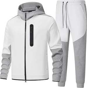 Wholesale Customized Men's 2-Piece Tracksuit Long Sleeve Full Zip <b>Hoodie</b> Jogging Pants Casual Activewear <b>Running</b> Set for Winter - Product Image 2