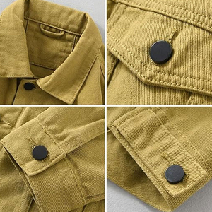 Hommes personnalisé 2025 américain rétro simple boutonnage rabattu support velours côtelé coupe-vent longs manteaux d'hiver vêtements de travail d'extérieur teints - Product Image 4