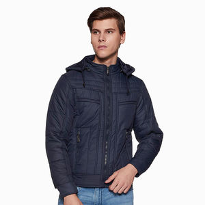 Chaquetas acolchadas de nailon para hombre, chaquetas de invierno con capucha, cómodas/duraderas, Color azul, 100% - Product Image 3