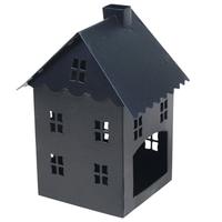 Lanterne en forme de cabane Lanterne de haute qualité Supports antiques Décors de Noël Bougeoir Or Fabricant en gros Fournisseur