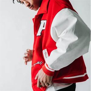 Veste universitaire en laine avec logo personnalisé pour hommes, col montant classique 6XL, nouvelle manche brodée de lettres de baseball pour adultes, style High Street - Product Image 3