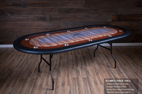 Table de poker portable et pliable personnalisable de luxe moderne meilleure qualité roulette de casino personnalisée motif carré et ovale vente directe