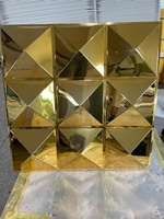 Dicloud — papier peint 3D panneau métallique, couleur or, en PVC, pour intérieur de la salle, décor artistique