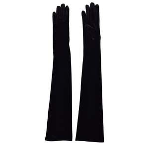 Guantes de terciopelo Mae Long para la noche, por encima del codo, 62 cm - Product Image 3