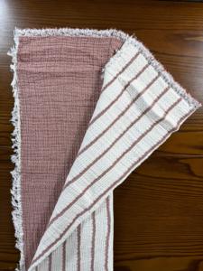 ผ้าห่มผ้าฝ้าย100% 8ชั้นสีม่วงมัสลินสำหรับทารกและเด็กขนาด120x100ซม. สีปะการัง - Product Image 3