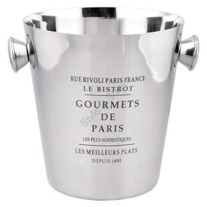 Seau à glace imprimé seau à vin gourmet en acier inoxydable - Product Image 1