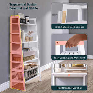 Meuble de salle de bain élégant et fonctionnel à 4 couches en bambou avec une excellente solution de rangement - Product Image 5