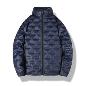 2023 Logo personnalisé hiver nouveau gonflé hommes costume surdimensionné bulle manteau doudoune avec boutons - Product Image 3