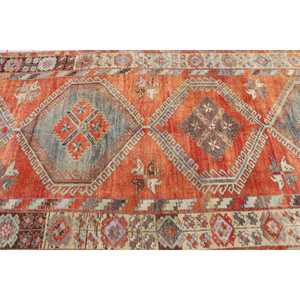 Alfombra de 4.8x12.5 pies, Alfombra Turca Vintage, Alfombra de Lana Roja - Product Image 5