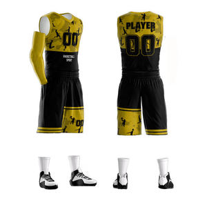 Custom Pattern Reversible Double-Sided Basketball Uniforms Plus Size <b>Men</b> Women 100% Polyester Quick Dry Moisture-Wicking Design - Product Image 3