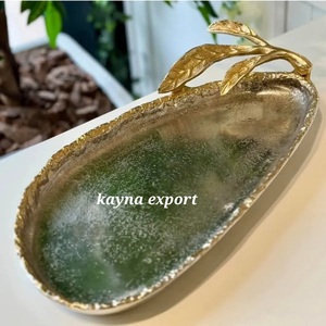 Plateau de service en métal poli décoratif abstrait d'hiver fantaisie, comptoir de cuisine à domicile, plateau de restaurant, plateau en aluminium - Product Image 5