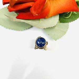 Natural Lapis Lazuli Gemstone Statement Ring 925 Sterling Silver for Weddings - Product Image 2
