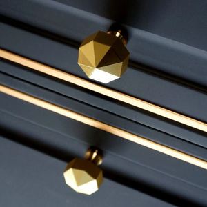 Solid Brass Octagonal Knob <b>Pull</b> Cabinet Drawer <b>for</b> <b>Home</b> Dresser Door Cabinet Furniture Decorative Kitchen Wardrobe Handle Knobs - Product Image 3