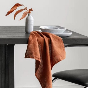 Servilleta de canela lavada a la piedra de lujo ecológica moderna, paño de cóctel reutilizable hecho a mano para bodas y hoteles, calidad asegurada - Product Image 2