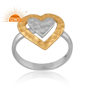 แหวนวางซ้อนกันได้ดีไซน์รูปหัวใจเงินสเตอร์ลิงเครื่องประดับแบบสั่งทำสำหรับผู้หญิงของขวัญสำหรับผู้หญิงสำหรับเธอ - Product Image 3