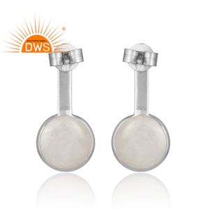 Diseño hecho a mano plata esterlina Arco Iris Natural piedra lunar piedra preciosa colgante pendiente joyería para mujer regalo para ella - Product Image 3