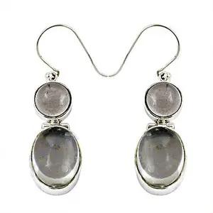 Women's 925 Silver Drop <b>Earrings</b> with <b>White</b> Gold Pendant 18K Gold Plated Dangle Jewelry Featuring Diamond <b>Pearl</b> Stone for Gifts - Product Image 2